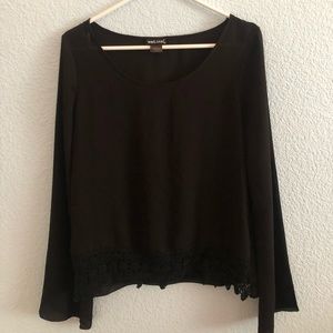 simple black blouse